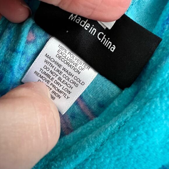 Boxercraft One Piece Pajamas 2X Blue Owl Print Fleece Hooded Sleeper Relaxed New - Picture 6 of 7